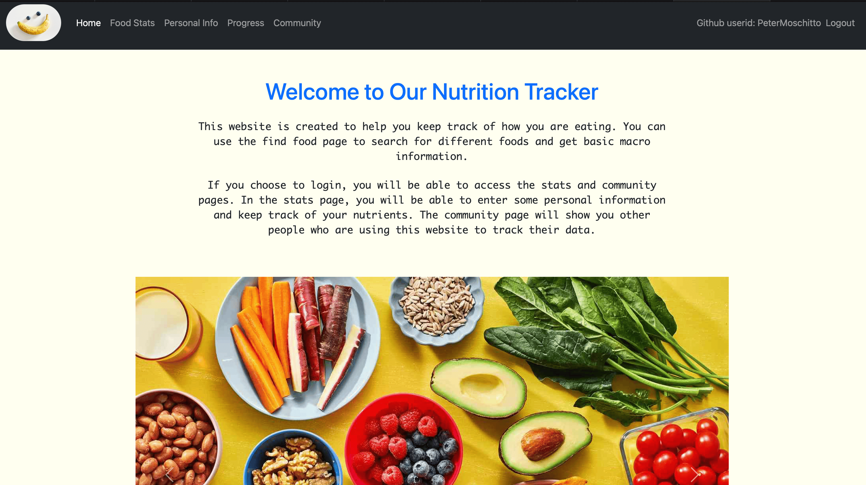 Nutrition Tracker screenshot